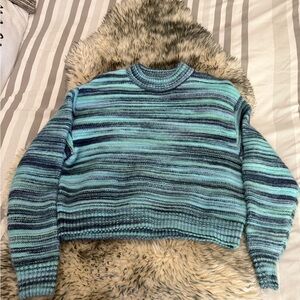 Striped Blue and Green Girls Zara Sweater